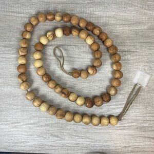 NEW Round Wood Bead Garland 72 Inch Wood Jute